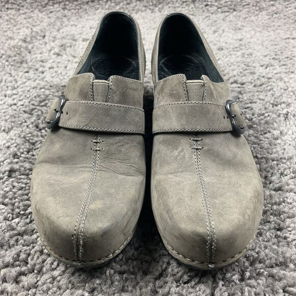 Dansko Tamara Nubuck Leather Clogs Mules Gray Women’s 39 US 8.5-9 - Picture 6 of 8